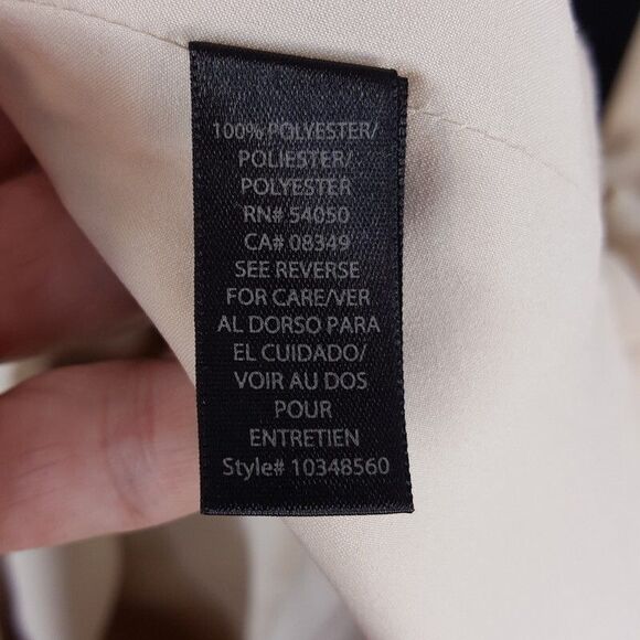 RACHEL ROY Dress Womens Size 12 Cream Tie Neck Blouson Shift Button Back - Picture 5 of 9